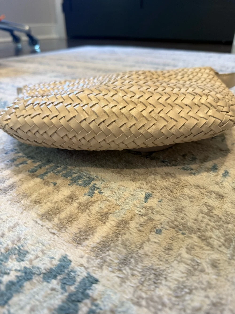 Madewell Woven Straw Crossbody Bag in Cream with Adjustable Strap